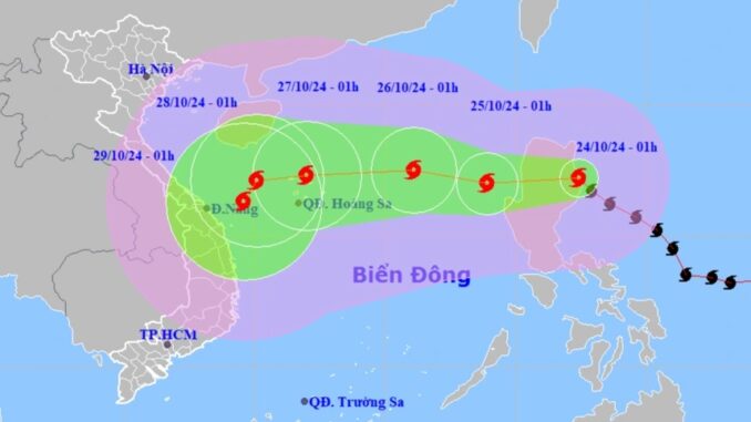 Bão Trà Mi tăng cấp với đường đi kỳ dị, 2 kịch bản xảy ra khi vào vùng biển nước ta