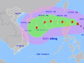 Bão Yinxing giật cấp 17 vào gần Biển Đông