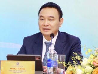 Ông Đào Nam Hải trong cuộc họp cổ đông vào tháng 3/2025. Ảnh: Petrolimex