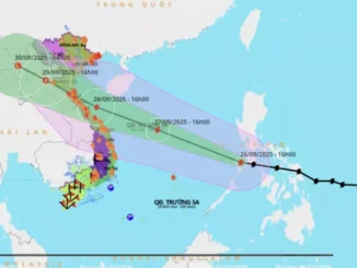 Tối nay, bão Bualoi đã vào Biển Đông, trở thành cơn bão số 10 năm 2025.