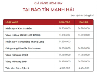 Sáng 16/10: Giá vàng nhẫn tiếp tục tăng- Ảnh 1.