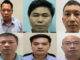 Các bị can: Nguyễn Danh Sơn, Trần Quốc Hùng, Trịnh Văn Đoàn, Nguyễn Hữu Khải, Đỗ Ngọc Tuyền, Trương Hoàng Dũng.